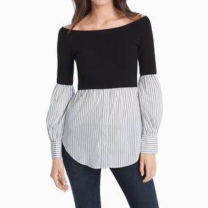 NWoT White House | Black Market Two-Fer Sweater blouse top, size xsmall